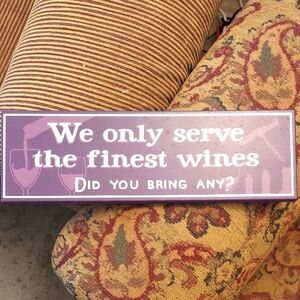 Purple Wine Sign/Kitchen Decor